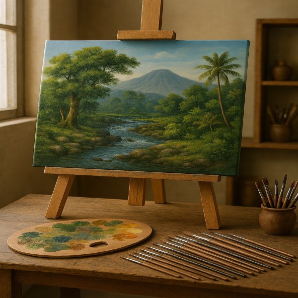 Produk Lukisan Tangan Pak Jono Karya Seni Handmade Bernilai Estetika Tinggi