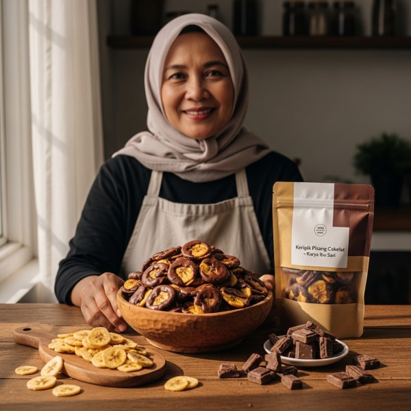 Keripik Pisang Cokelat Renyah Karya Ibu Sari: Cita Rasa Rumahan yang Naik Kelas